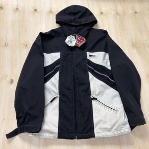 Vintage SMP Atmosphere Project Spin Concept Ski Jacket Men XL Black White Hooded